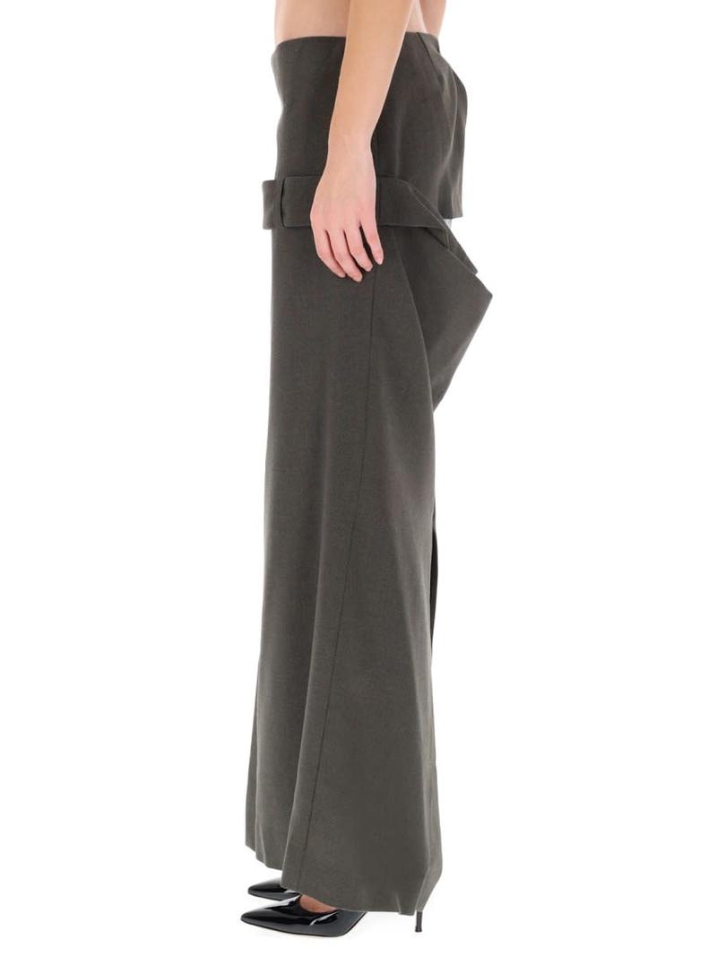 Jean Paul Gaultier Deconstructed Skirt With Martingale Detail - Gray