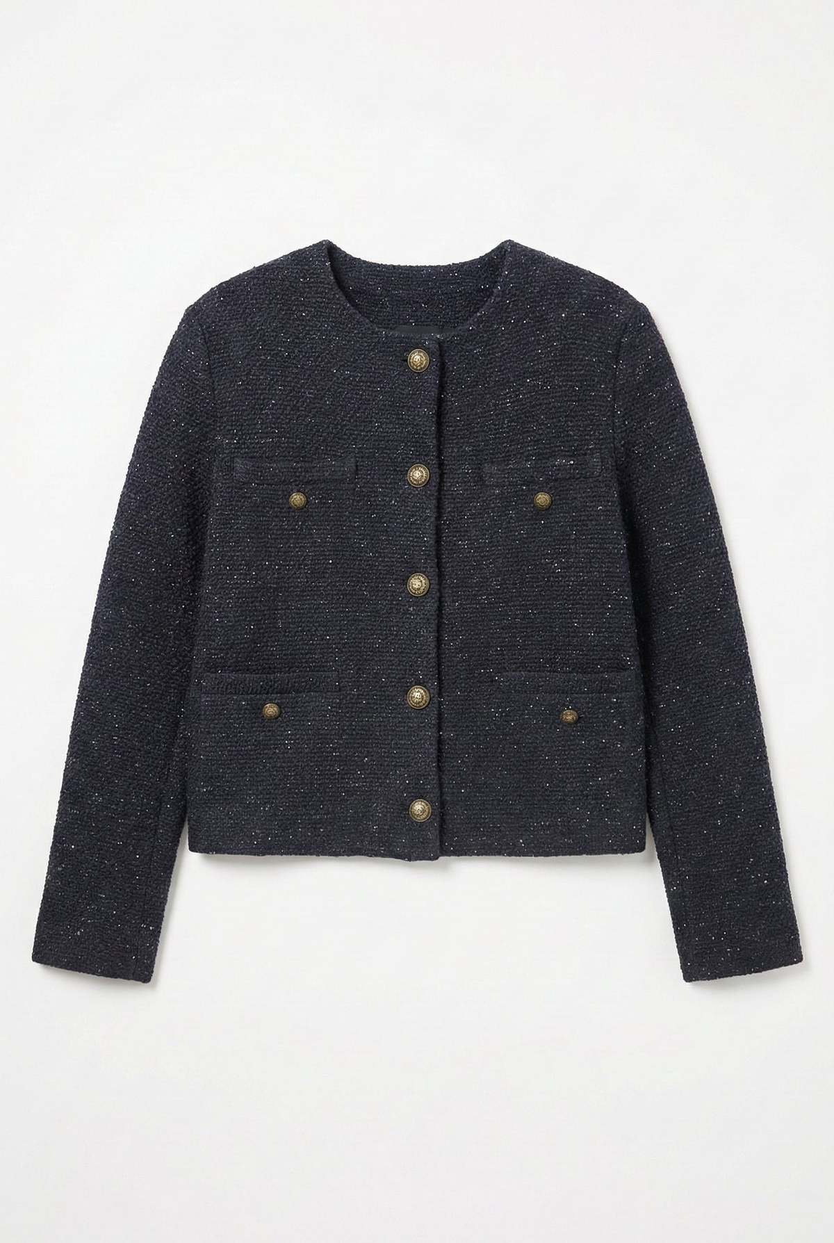CIRCOLO 1901 Tweed Jacket - Dark Blue - Image 1 of 1