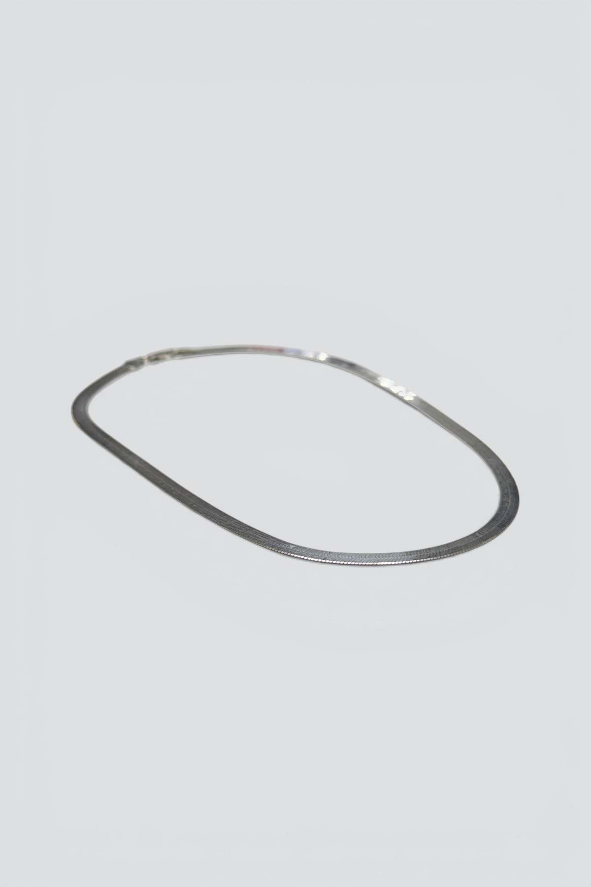 Vintage Herringbone Chain Necklace - Sterling Silver - Image 3 of 3