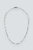 Vintage Thin Oval Round Link Chain Necklace - Sterling Silver - Thumbnail 1