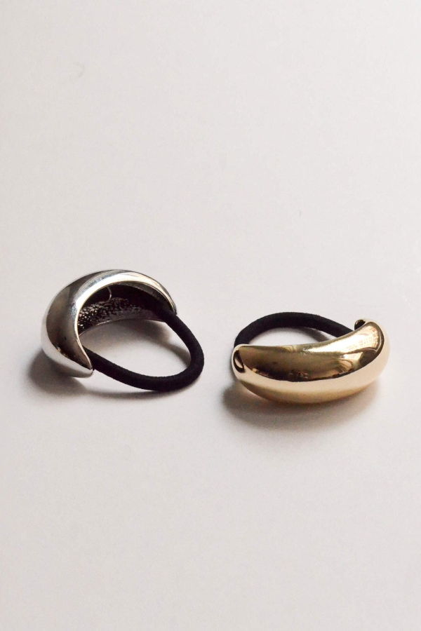 Narsha Wide Crescent Metal Ponytail Hair Tie