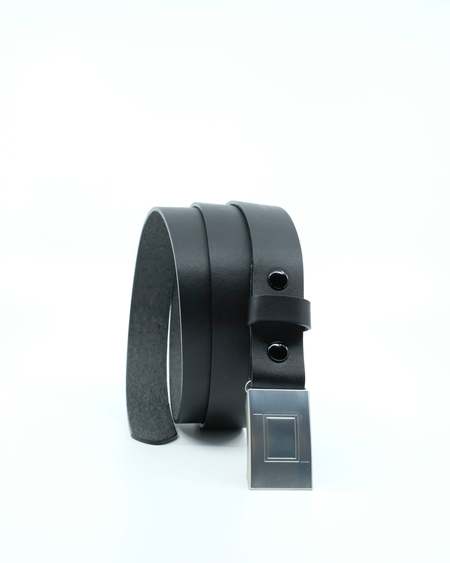 Our Legacy Laser Crack Leather 3cm Belt - Black | Garmentory