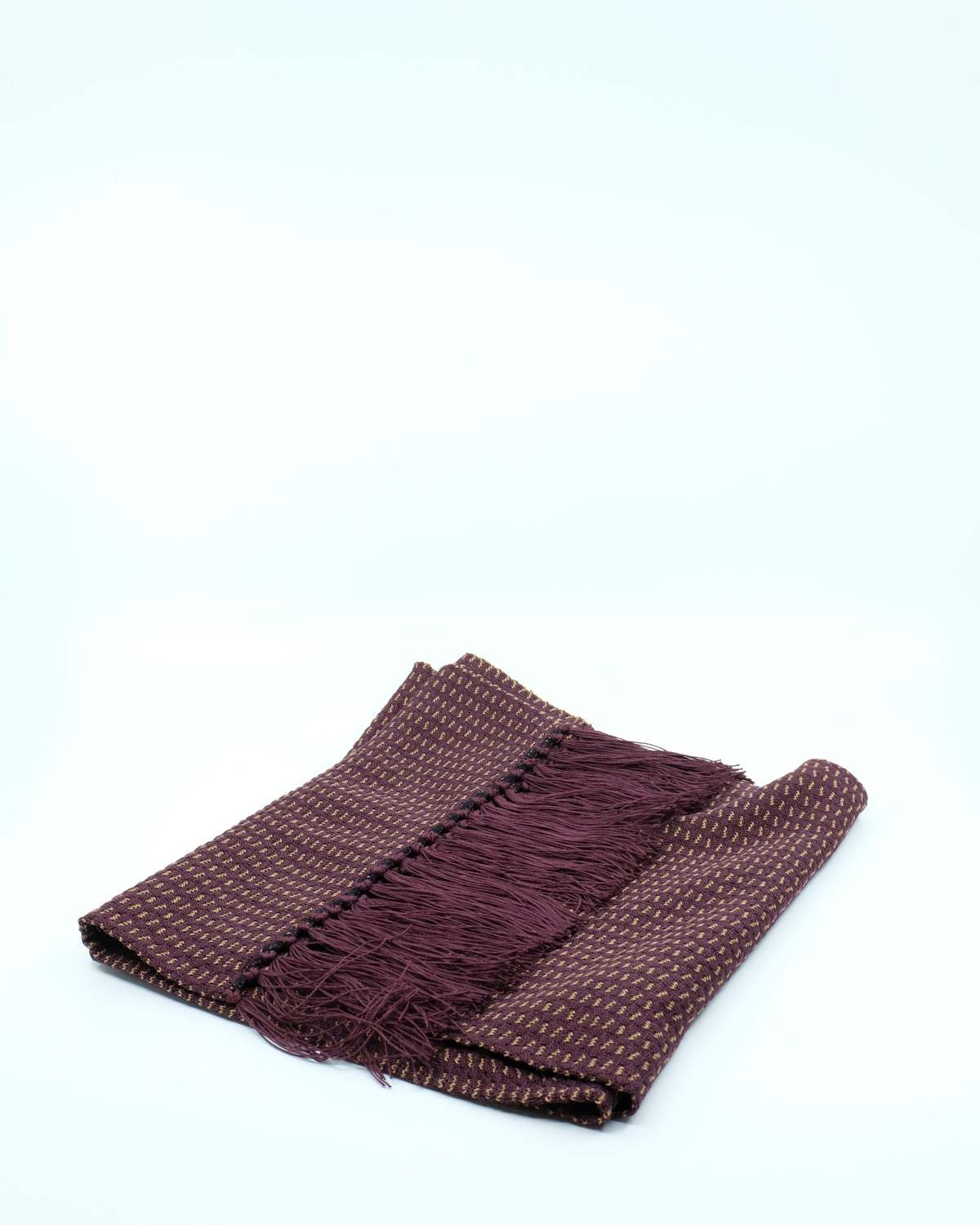Taiga Takahashi LOT.015 Bordeaux Silk Stole - Image 2 of 3