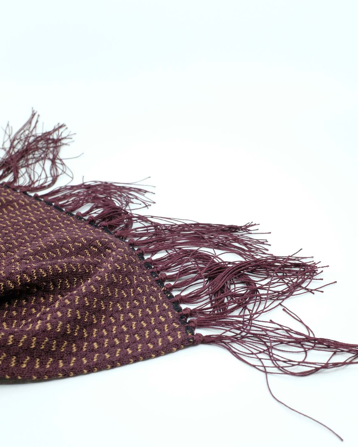 Taiga Takahashi LOT.015 Bordeaux Silk Stole - Image 3 of 3