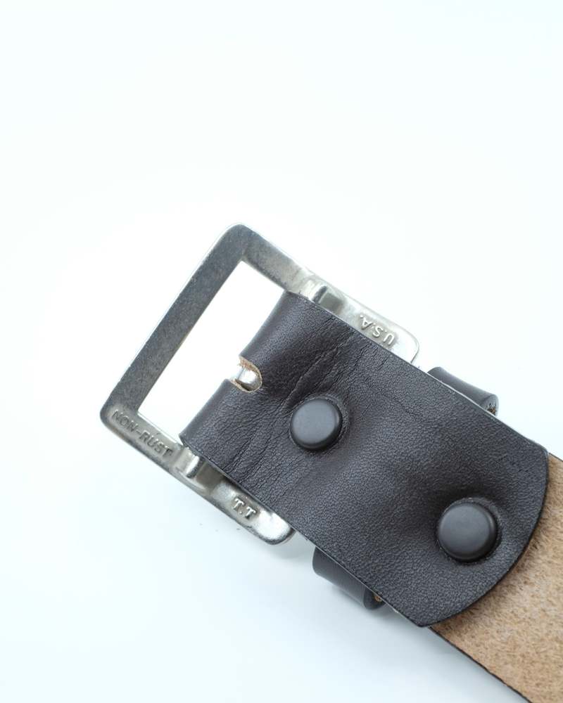 Taiga Takahashi LOT.028 Brown Leather Garrison Belt