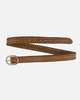 Amsterdam Heritage Zwier Oval Buckle Leather Studded Belt - Camel - Thumbnail 9