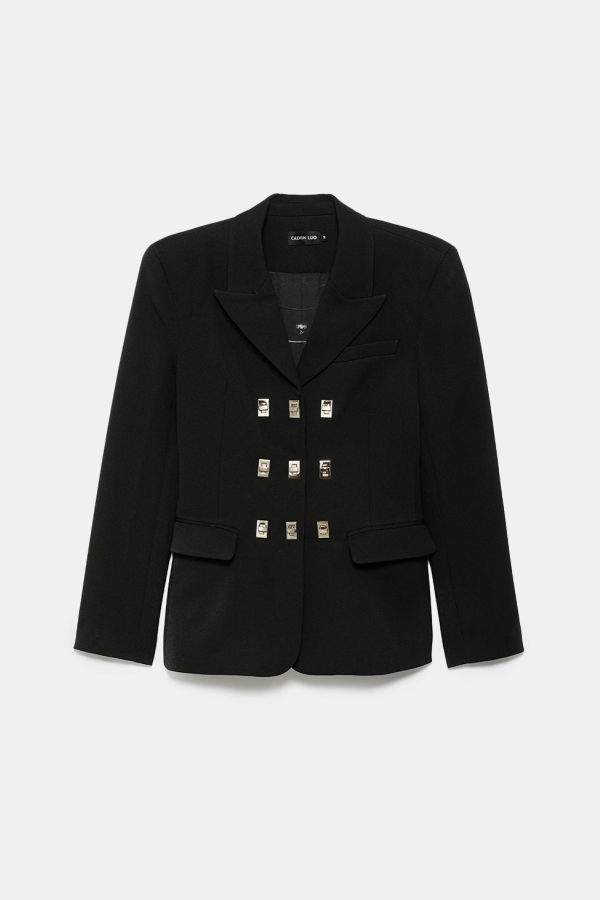 Calvin Luo Nine Twist-Locks Blazer - Black