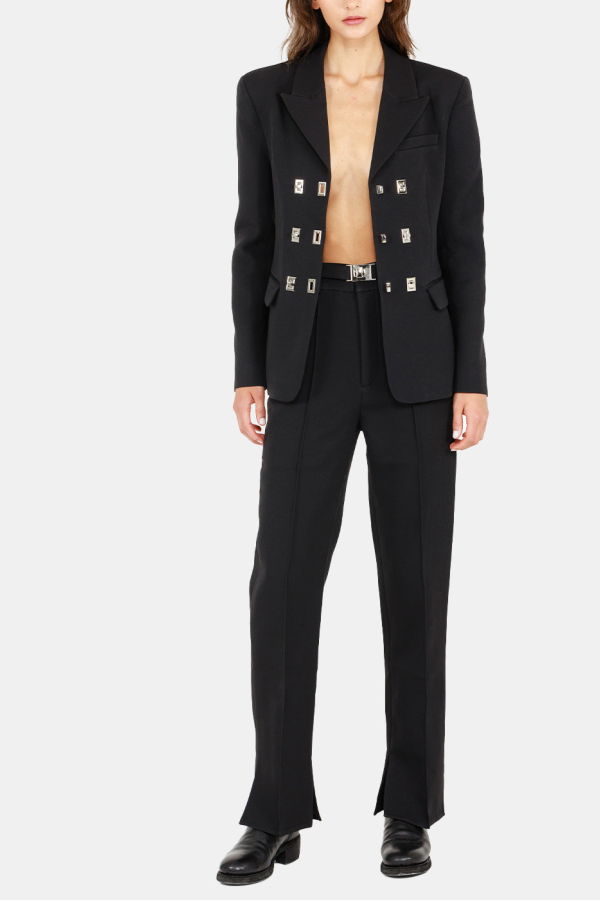 Calvin Luo Nine Twist-Locks Blazer - Black