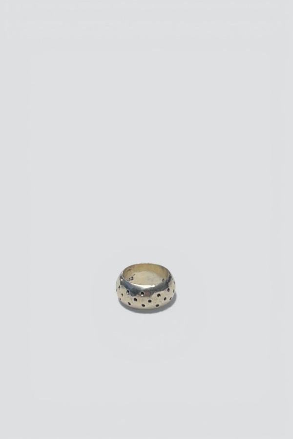 Vintage Dotted Band Ring - Sterling Silver