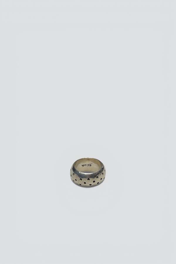 Vintage Dotted Band Ring - Sterling Silver