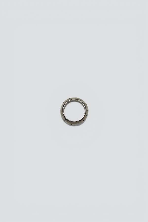 Vintage Dotted Band Ring - Sterling Silver