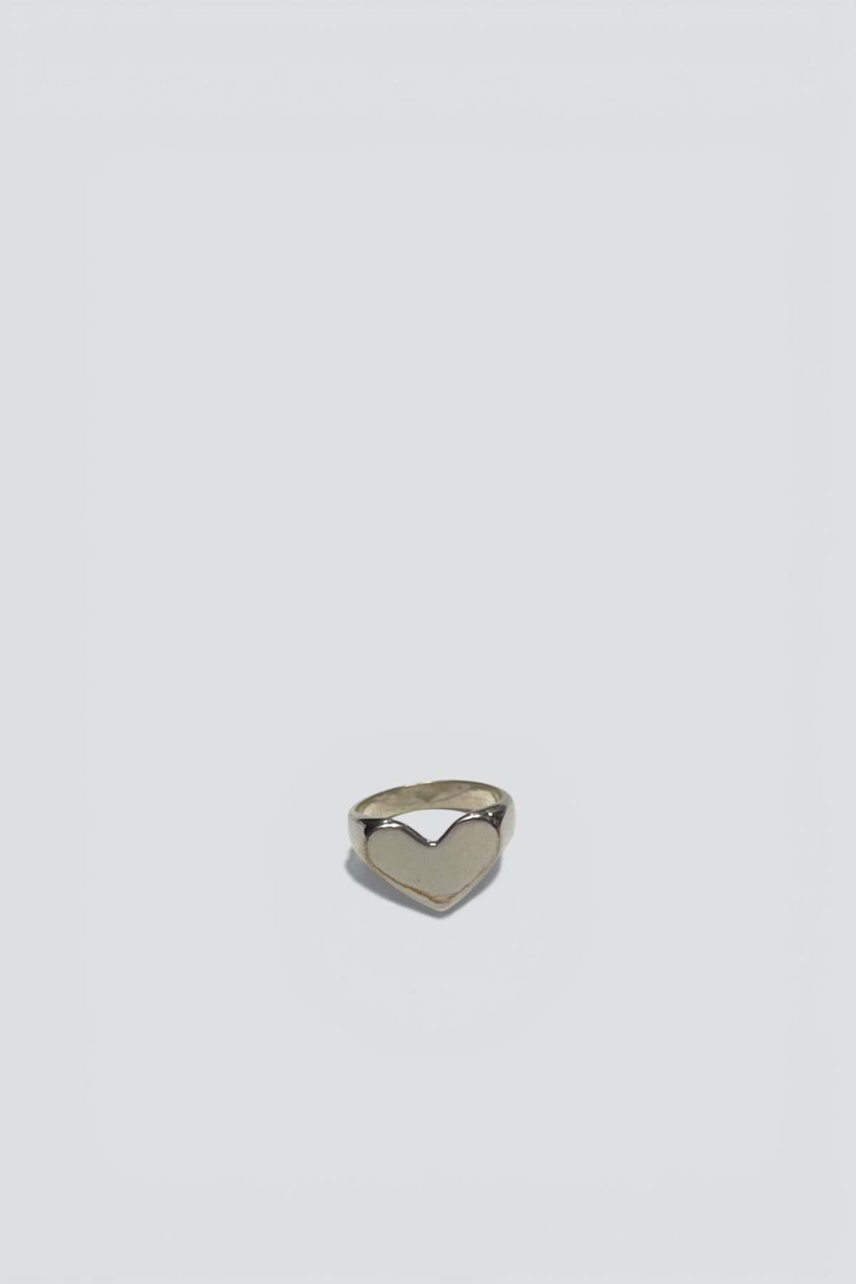Vintage Flat Heart Ring - Sterling Silver - Image 1 of 3