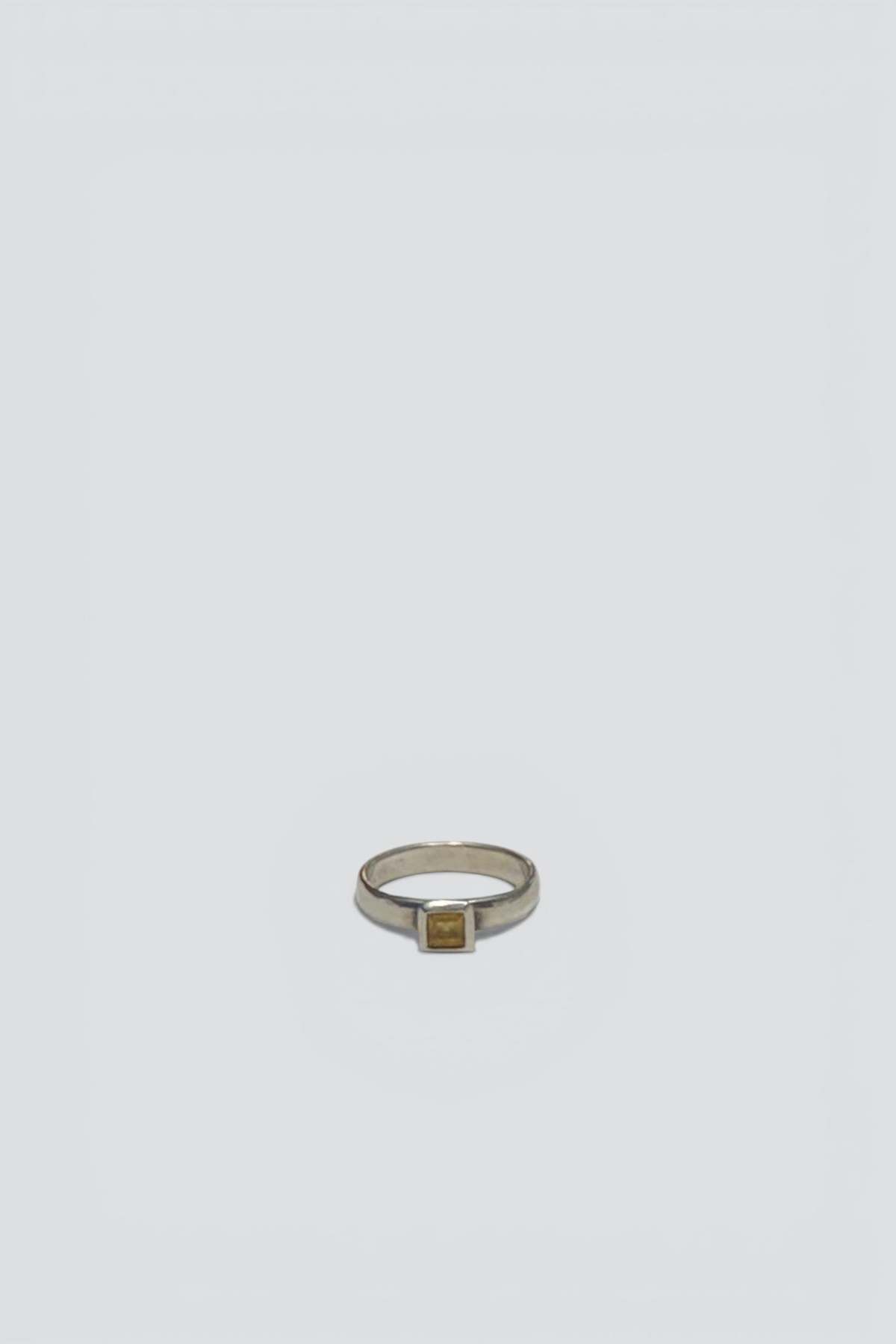 Vintage Square Citrine Ring - Sterling Silver - Image 1 of 3