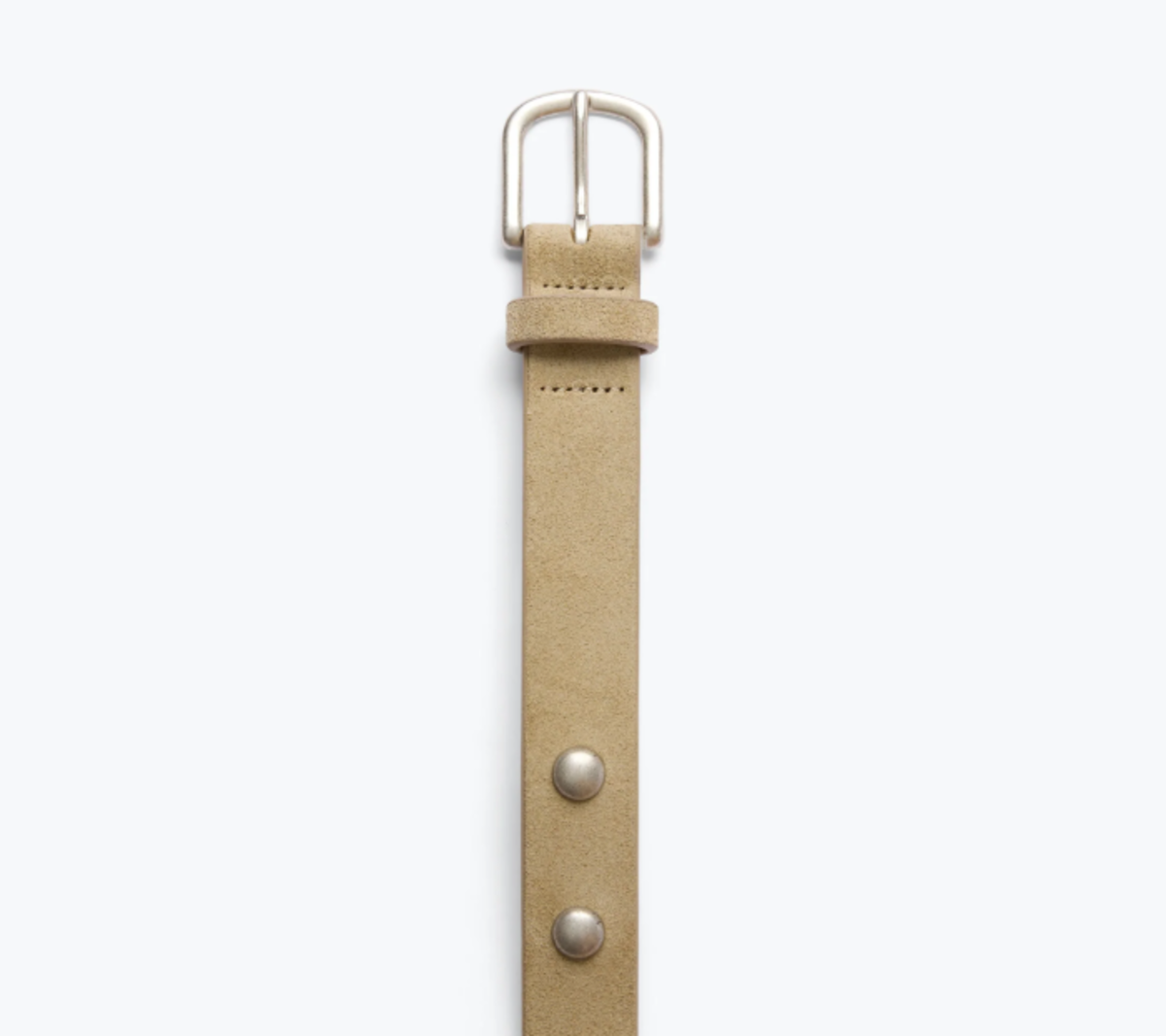Freda Salvador Rebecca Oval Studded Suede Belt - Stucco - Image 2 of 2