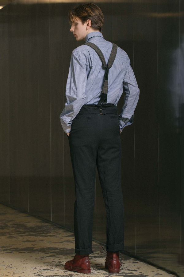 Geoffrey B. Small Suspender Trousers - Black