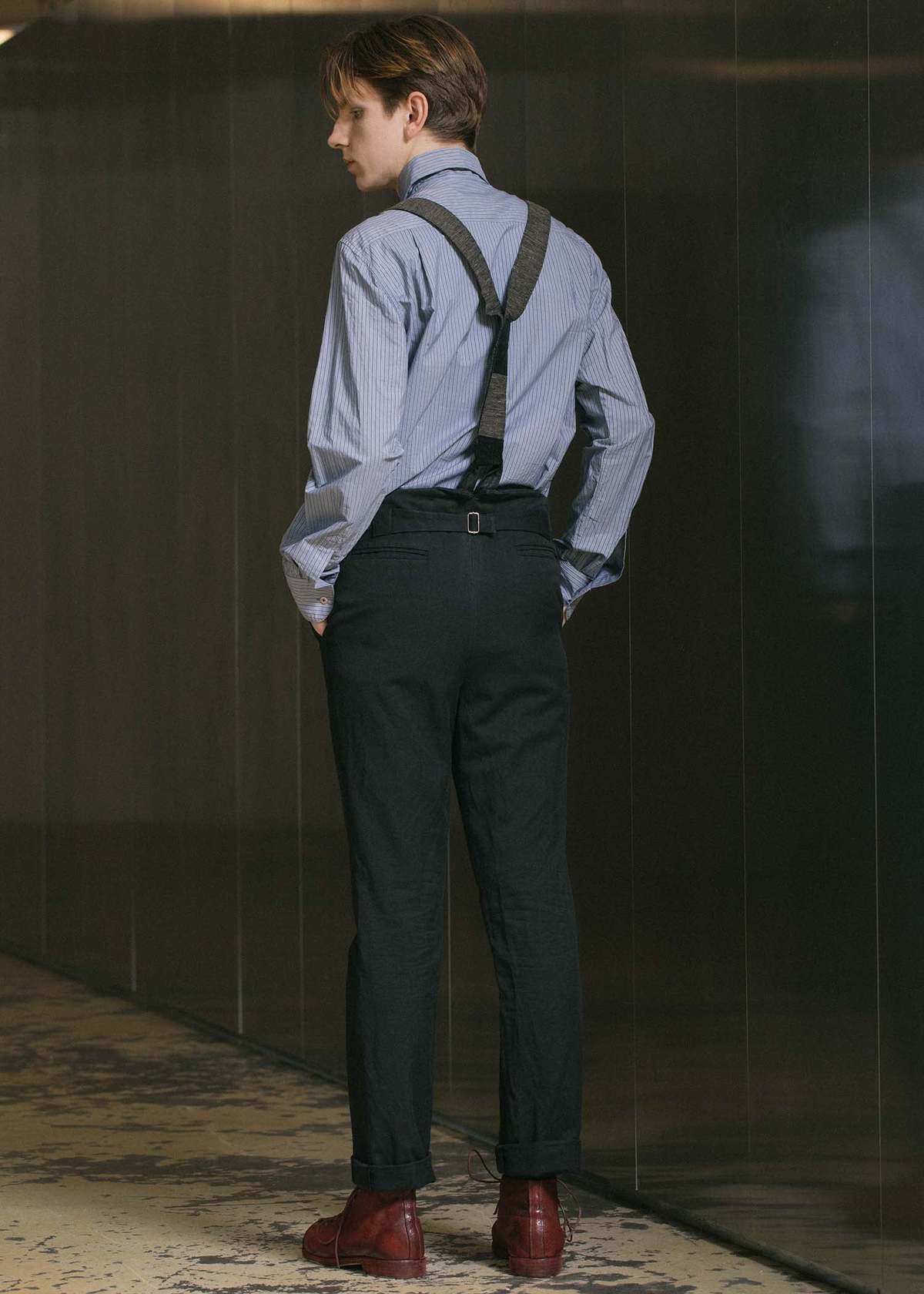 Geoffrey B. Small Suspender Trousers - Black - Image 2 of 4