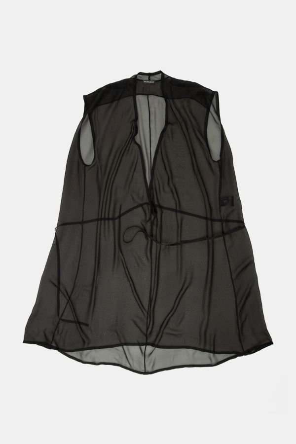 Ann Demeulemeester Transparent Sleeveless Dress - Black