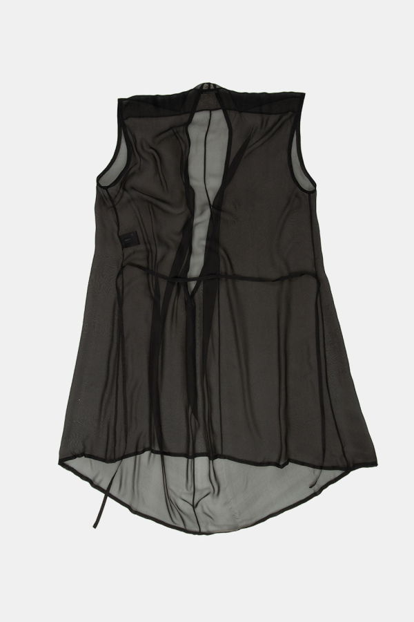 Ann Demeulemeester Transparent Sleeveless Dress - Black