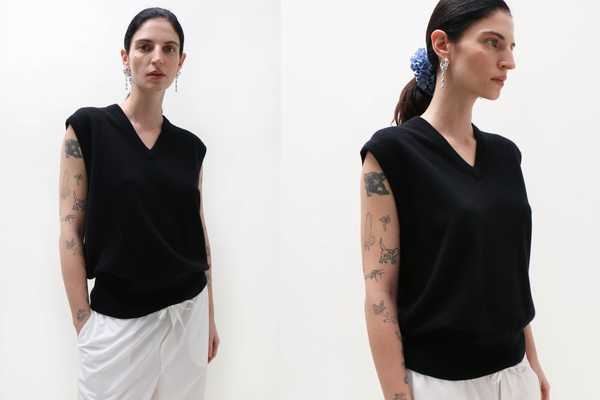 Extreme Cashmere Spencer Vest - Raven