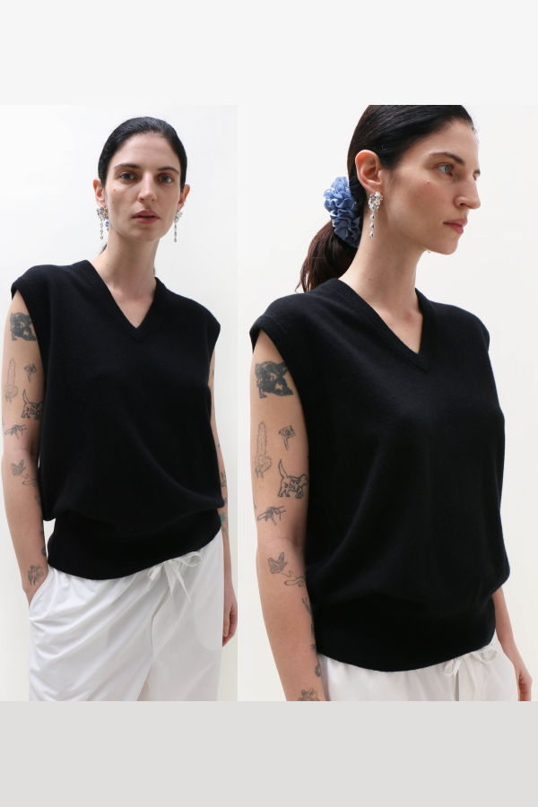 Extreme Cashmere Spencer Vest - Raven