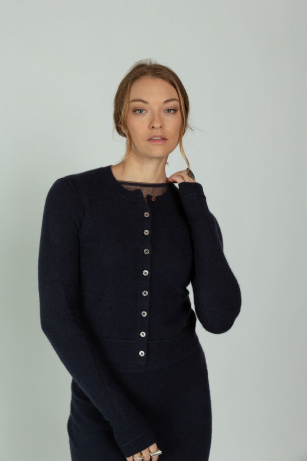 Brazeau Tricot Mini Royal Cardigan - Nautical