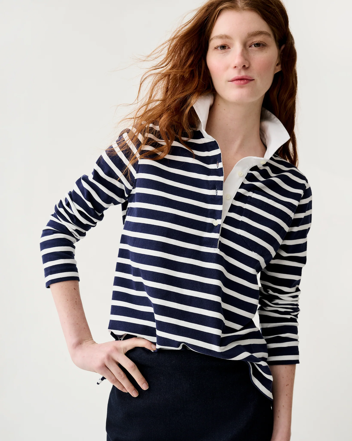 Ann Mashburn Franny Rugby Polo Top - Image 1 of 6