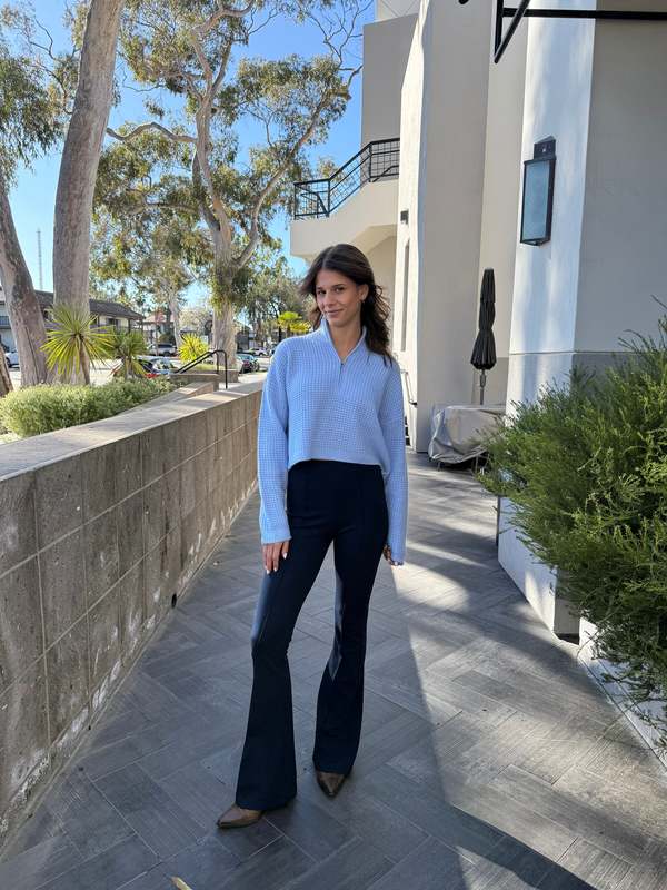 SABLYN Aspen Cropped Half Zip Sweater