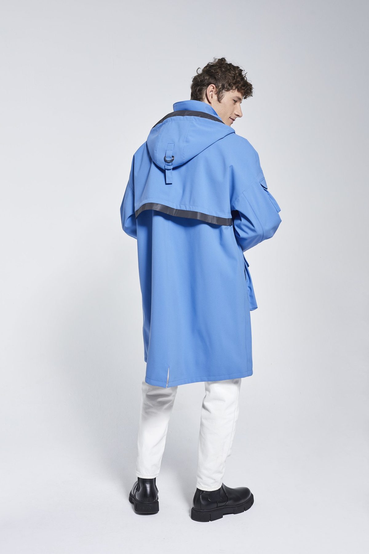 Ducktail Rainwear Marila Recycled Materials Raincoat - Ocean Blue - Image 3 of 10