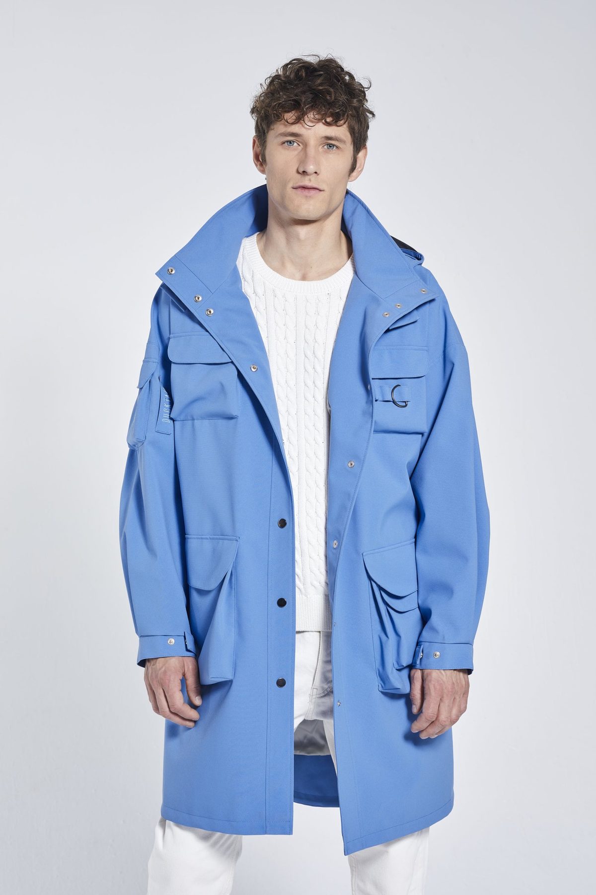 Ducktail Rainwear Marila Recycled Materials Raincoat - Ocean Blue - Image 4 of 10