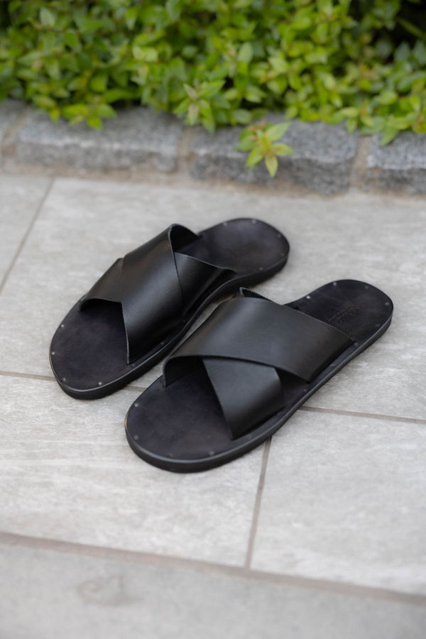 Yoko Sakamoto Leather Footbed Sandals