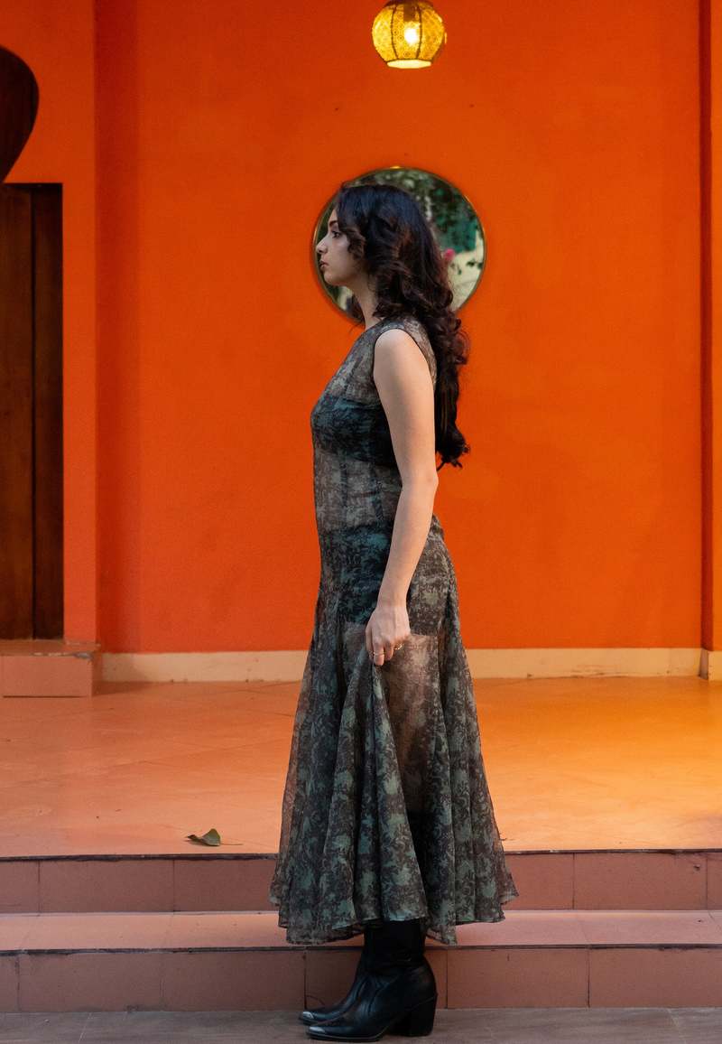 IKKIVI Siah Sheer Dress