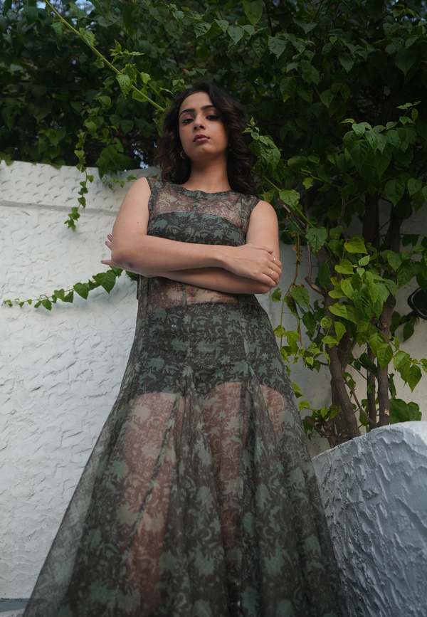 IKKIVI Siah Sheer Dress