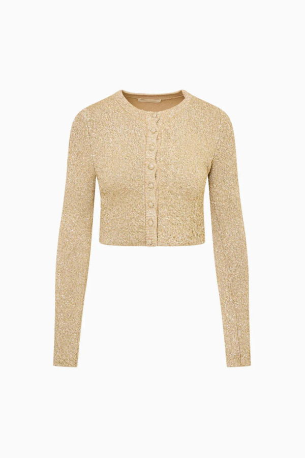 LoveShackFancy Ferra Cardigan - Honey Gold