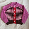 Kids Playful Monday 100% Cotton Chunky Knit Cardigan - Multicolor - Thumbnail 1