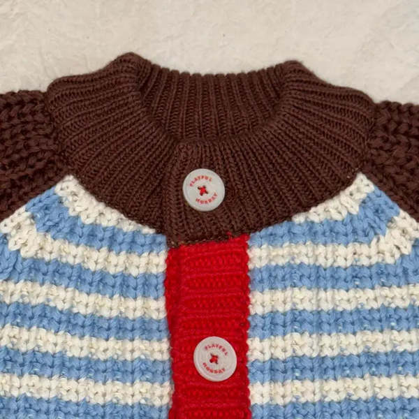 Kids Playful Monday 100% Cotton Chunky Knit Cardigan