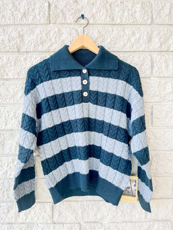 Trovata Shelby Sweater - Green Stripe