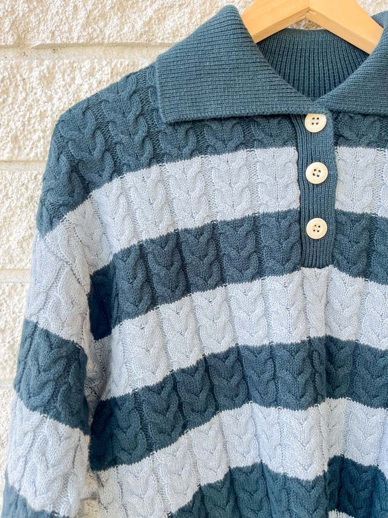 Trovata Shelby Sweater - Green Stripe