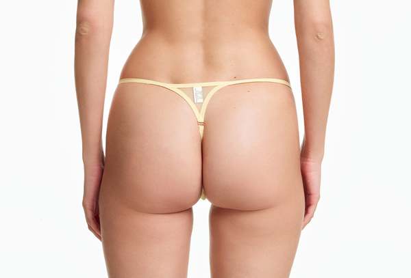 Yasmine Eslami Jeanne Mesh Mini Thong Panties - Sunny