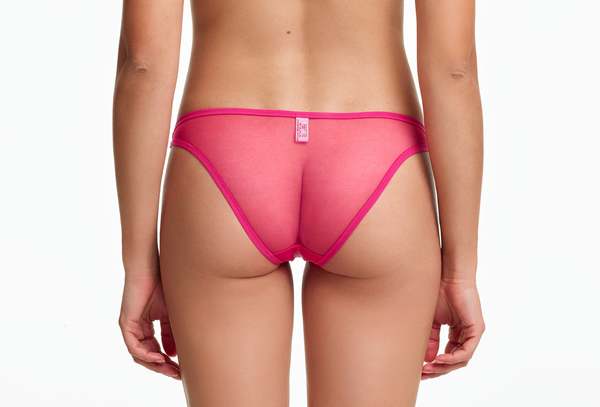 Yasmine Eslami Jeanne Mesh Panty - Indian Pink