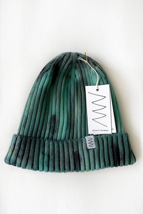Merle Works Hand-Dyed Beanie Hat - Evergreen