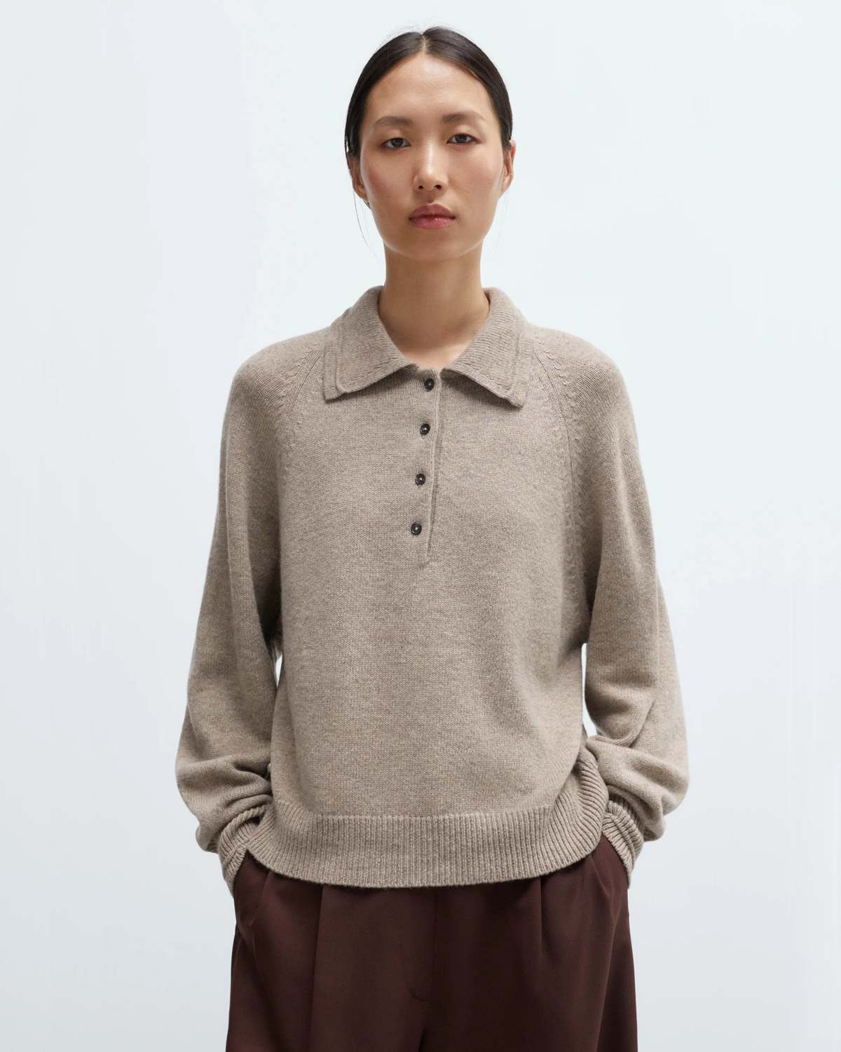 Cordera Merino Wool Polo Sweater - Image 1 of 4