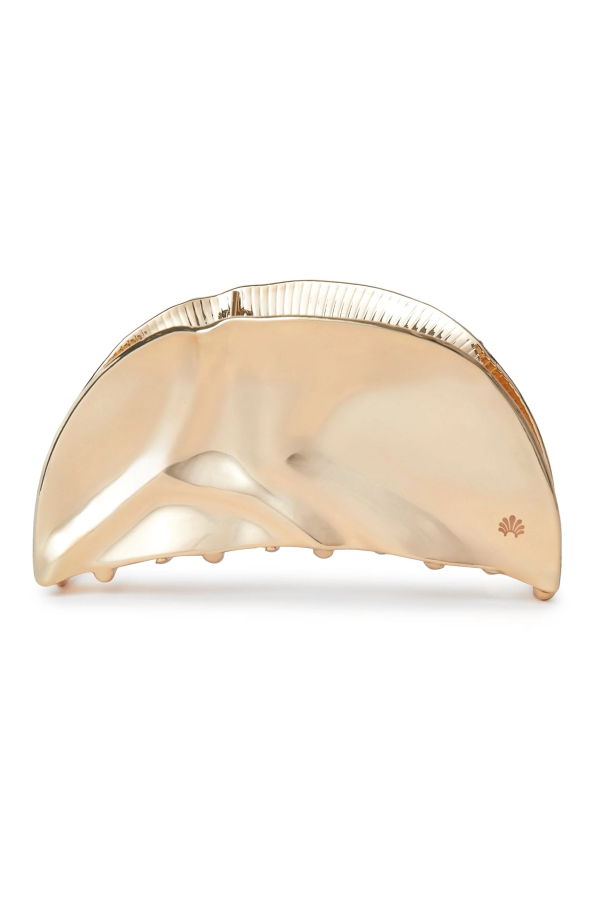 LeLe Sadoughi Metal Baroque Claw Clip - Gold