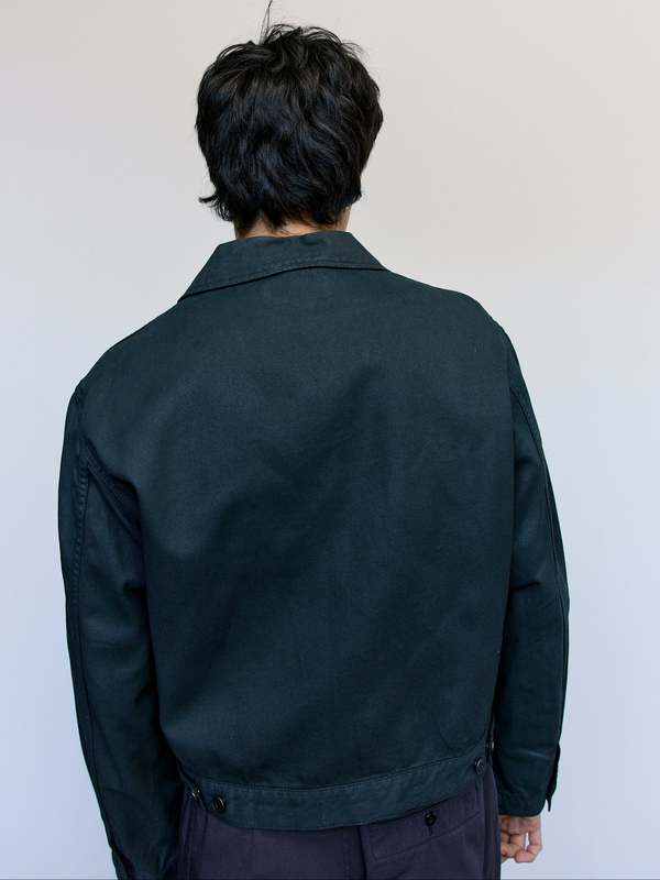 LEMAIRE　TRUCKER JACKET　COAL　OW1188LD1059 Lemaire Coal Coated Denim Trucker Jacket | Garmentory