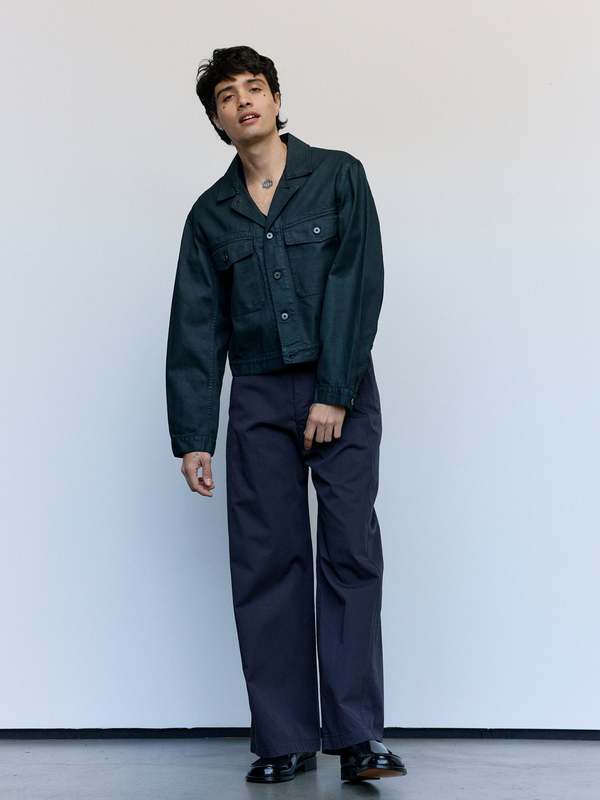 Lemaire Coal Coated Denim Trucker Jacket | Garmentory