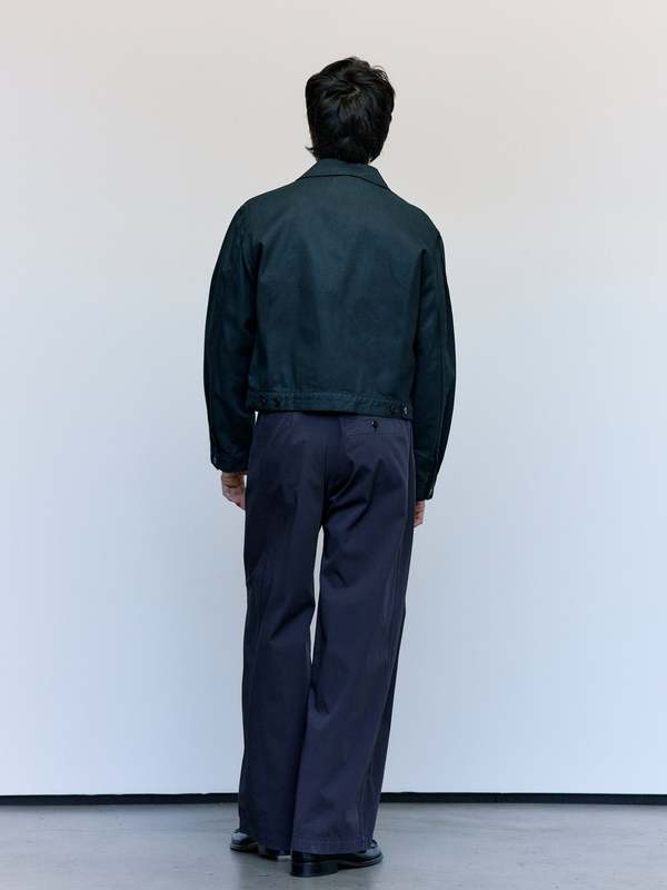 LEMAIRE　TRUCKER JACKET　COAL　OW1188LD1059 TRUCKER JACKET IN DYED BROKEN TWILL - Cacao - Dyed Broken Twill
