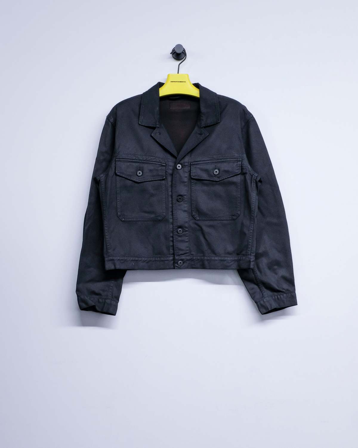 Lemaire Coal Coated Denim Trucker Jacket | Garmentory