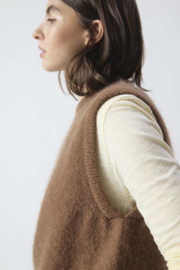 American Vintage Vitow Vest - Chocolate Melange