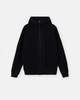Stone Island Organic Cotton Waffle Fleece Zip-Up Hoodie - Black - Thumbnail 1