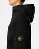 Stone Island Organic Cotton Waffle Fleece Zip-Up Hoodie - Black - Thumbnail 3