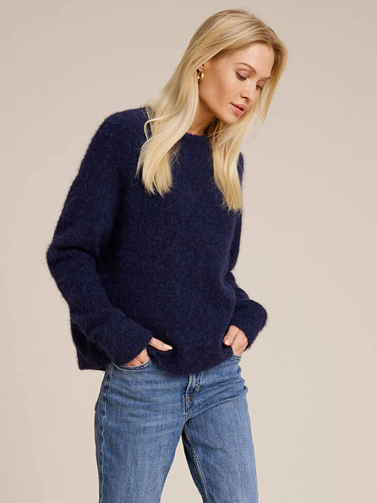 Sibin Linnebjerg Fie Jumper - Navy - Image 1 of 4